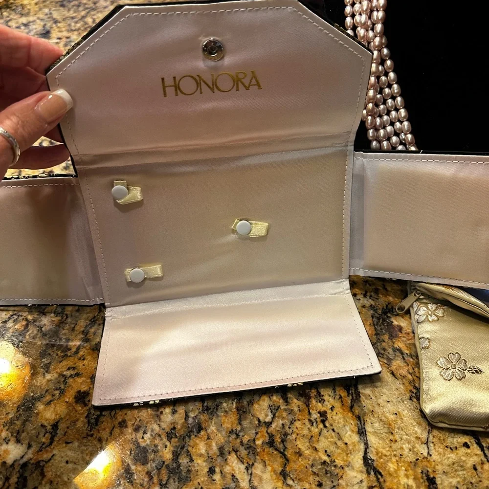 Honora ❤️ 6 Strain Pink Fresh Water Pearl Statement Necklace. Pre❤️Loved - Picture 11 of 13